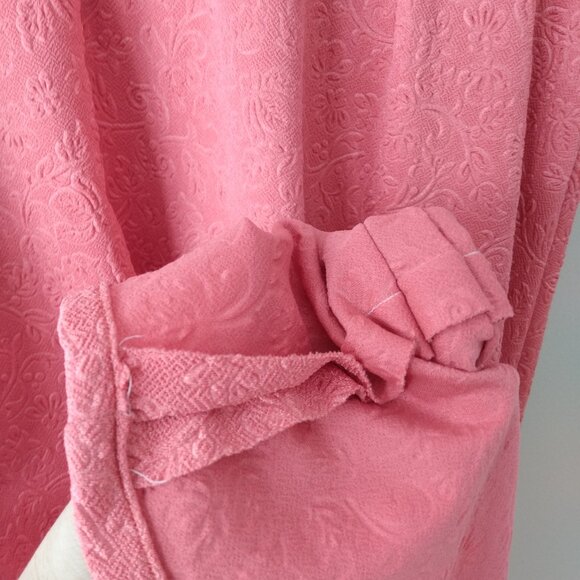 Mennonite Cape Dress 40" Bust 34" Waist Pink Modest Stretchy Textured - Picture 8 of 14